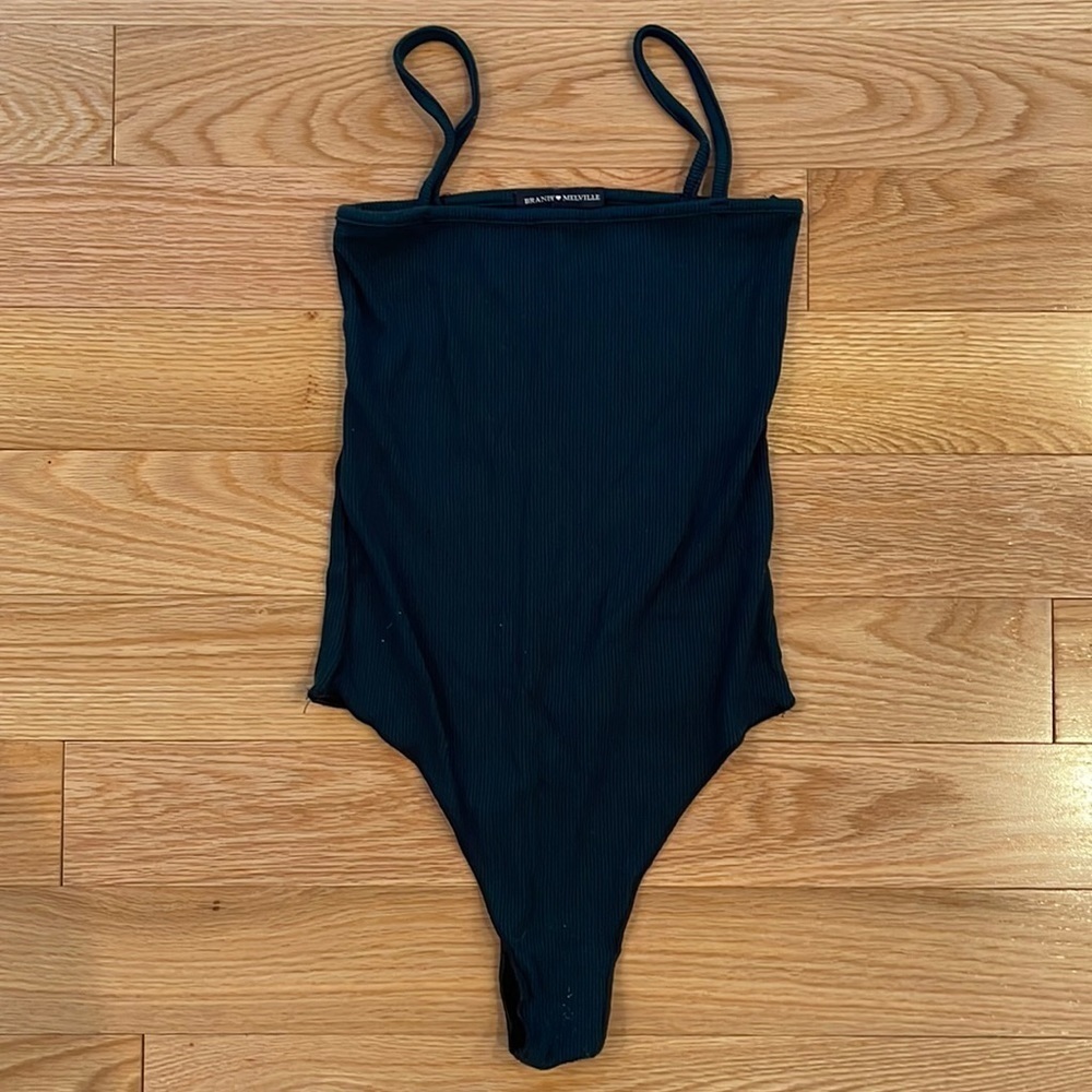 Women’s Brandy Melville Dark Green Bodysuit One Size